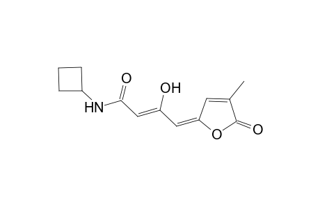 2-[[4-N-(cyclobutyl)amido]-2-oxopropylidene]-4-methylfuran-5(2H)-one