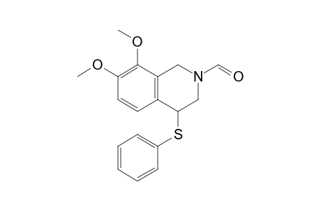 7,8-Dimethoxy-4-(phenylthio)-3,4-dihydro-1H-isoquinoline-2-carbaldehyde