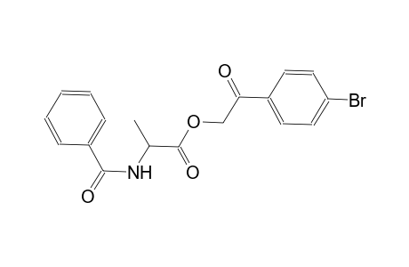 alanine, N-benzoyl-, 2-(4-bromophenyl)-2-oxoethyl ester