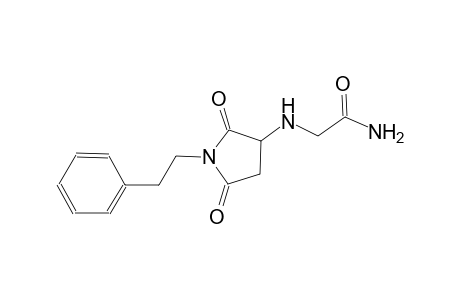 2-{[2,5-dioxo-1-(2-phenylethyl)-3-pyrrolidinyl]amino}acetamide