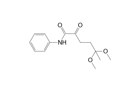 5,5-Dimethoxy-2-oxo-capronic acid anilide