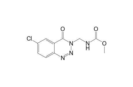 1,2,3-Benzotriazin-4(3H)-one, 6-chloro-3-(hydroxymethyl)-, methylcarbamate (ester)