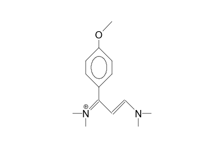 3-Dimethylamino-1-dimethyliminio-1-(4-methoxy-phenyl)-2-propene cation