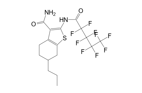 2-[(2,2,3,3,4,4,5,5,5-nonafluoropentanoyl)amino]-6-propyl-4,5,6,7-tetrahydro-1-benzothiophene-3-carboxamide