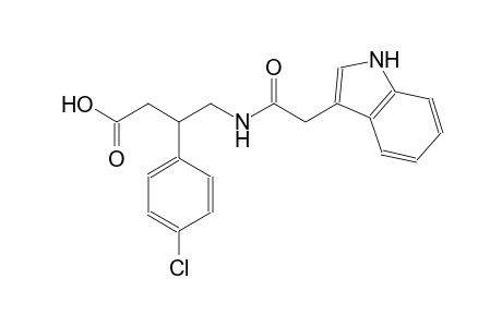 3-(4-chlorophenyl)-4-[(1H-indol-3-ylacetyl)amino]butanoic acid