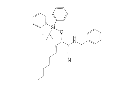 (E,3S)-2-(benzylamino)-3-[tert-butyl(diphenyl)silyl]oxy-dec-4-enenitrile