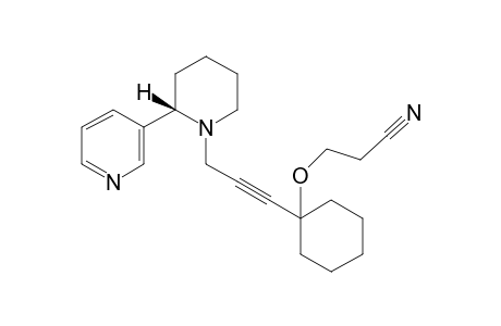 Propanenitrile, 3-[[1-[3-[2-(3-pyridinyl)-1-piperidinyl]-1-propynyl]cyclohexyl]oxy]-