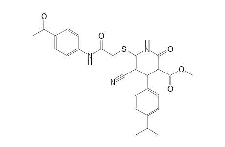 3-pyridinecarboxylic acid, 6-[[2-[(4-acetylphenyl)amino]-2-oxoethyl]thio]-5-cyano-1,2,3,4-tetrahydro-4-[4-(1-methylethyl)phenyl]-2-oxo-, methyl ester