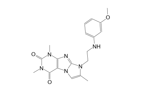 1H-imidazo[2,1-f]purine-2,4(3H,8H)-dione, 8-[2-[(3-methoxyphenyl)amino]ethyl]-1,3,7-trimethyl-