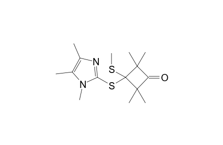 2,2,4,4-tetramethyl-3-(methylthio)-3-[(1,4,5-trimethyl-2-imidazolyl)thio]-1-cyclobutanone