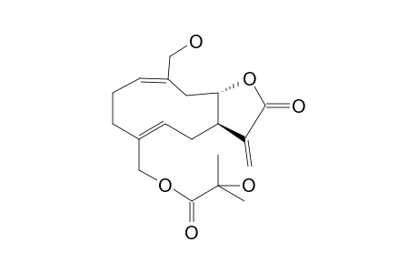 GERMACRA-1(10)E,4Z,7(11)-TRIEN-12,8-A-OLIDE,14-HYDROXY-15-(2'-HYDROXYISOBUTANOYLOXY)