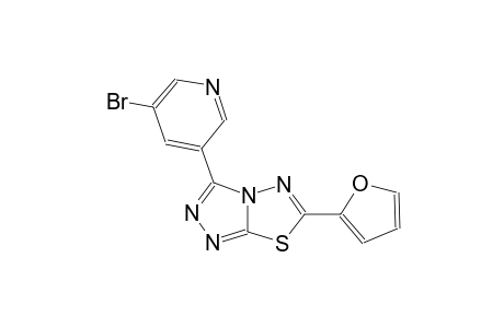[1,2,4]triazolo[3,4-b][1,3,4]thiadiazole, 3-(5-bromo-3-pyridinyl)-6-(2-furanyl)-
