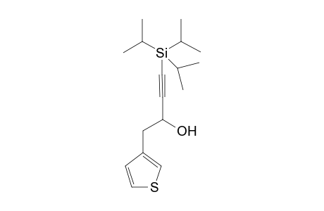 4-(Thiophen-3-yl)-1-(triisopropylsilyl)but-1-yn-3-ol