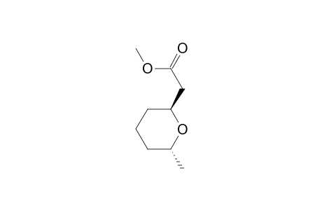 2-[(2R,6S)-6-methyl-2-oxanyl]acetic acid methyl ester