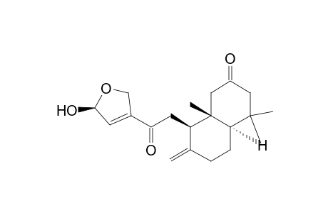 2(1H)-Naphthalenone, 8-[2-(2,5-dihydro-5-hydroxy-3-furanyl)-2-oxoethyl]octahydro-4,4,8a-tr imethyl-7-methylene-, [4aR-[4a.alpha.,8.beta.(S*),8a.beta.]]-