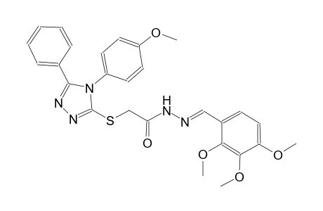 2-{[4-(4-methoxyphenyl)-5-phenyl-4H-1,2,4-triazol-3-yl]sulfanyl}-N'-[(E)-(2,3,4-trimethoxyphenyl)methylidene]acetohydrazide