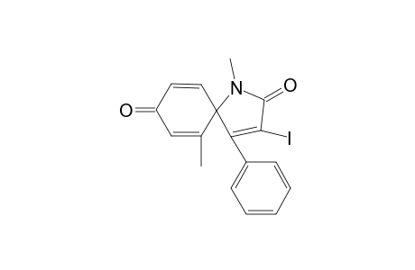 3-Iodo-1,6-dimethyl-4-phenyl-1-azaspiro[4.5]deca-3,6,9-triene-2,8-dione