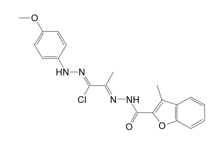 (1Z,2E)-2-{[(3-Methylbenzofuran-2-yl)carbonyl]hydrazono}-N-(4-methoxyphenyl)propanehydrazonoyl chloride