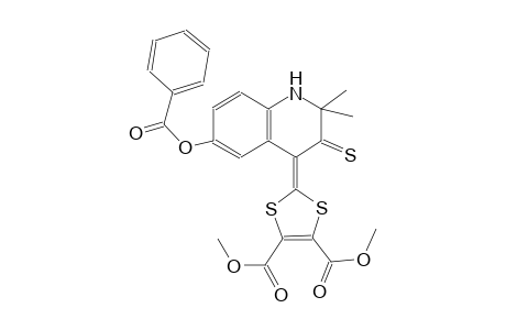 1,3-dithiole-4,5-dicarboxylic acid, 2-(6-(benzoyloxy)-2,3-dihydro-2,2-dimethyl-3-thioxo-4(1H)-quinolinylidene)-, dimethyl ester