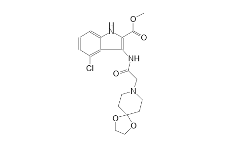 methyl 4-chloro-3-[(1,4-dioxa-8-azaspiro[4.5]dec-8-ylacetyl)amino]-1H-indole-2-carboxylate