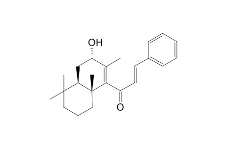 (E)-(3SR,4aRS,8aRS)-1-(3-Hydroxy-2,5,5,8a-tetramethyl-3,4,4a,5,6,7,8,8a-octahydronaphthalene-1-yl)3-phenylpropenone