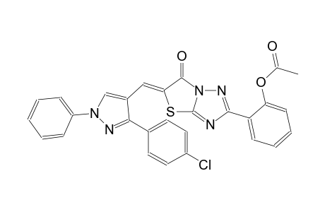 thiazolo[3,2-b][1,2,4]triazol-6(5H)-one, 2-[2-(acetyloxy)phenyl]-5-[[3-(4-chlorophenyl)-1-phenyl-1H-pyrazol-4-yl]methylene]-, (5Z)-