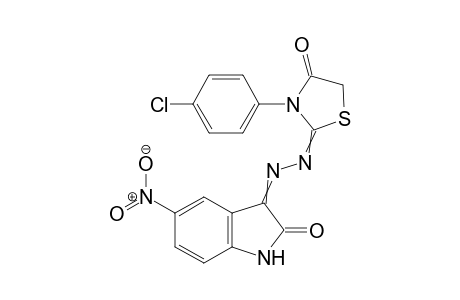 3-[(3-(4-Chlorophenyl)-4-thiazolidinone-2-ylidene)hydrazono]-5-nitro-1H-2-indolinone