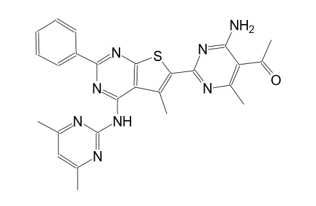 ethanone, 1-[4-amino-2-[4-[(4,6-dimethyl-2-pyrimidinyl)amino]-5-methyl-2-phenylthieno[2,3-d]pyrimidin-6-yl]-6-methyl-5-pyrimidinyl]-