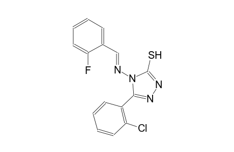 5-(2-chlorophenyl)-4-{[(E)-(2-fluorophenyl)methylidene]amino}-4H-1,2,4-triazol-3-yl hydrosulfide