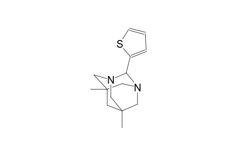 Tricyclo[3.3.1.1(3,7)]decane, 5,7-dimethyl-2-(thiophen-2-yl)-1,3-diaza-