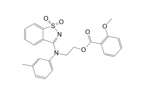 benzoic acid, 2-methoxy-, 2-[(1,1-dioxido-1,2-benzisothiazol-3-yl)(3-methylphenyl)amino]ethyl ester
