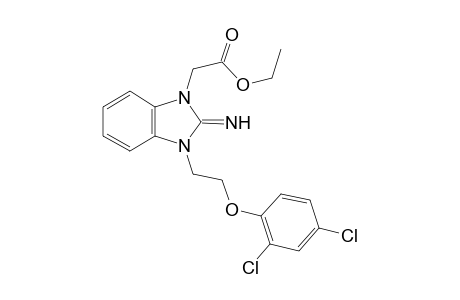 Ethyl {3-[2-(2,4-dichlorophenoxy)ethyl]-2-imino-2,3-dihydro-1H-benzimidazol-1-yl}acetate