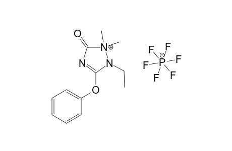 1,1-Dimethyl-2-ethyl-5-oxo-3-phenoxy-1,2,4-triazolinium hexafluorophosphate