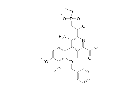 2-Pyridinecarboxylic acid, 5-amino-4-[3,4-dimethoxy-2-(phenylmethoxy)phenyl]-6-[2-(dimethoxyphos phinyl)-1-hydroxyethyl]-3-methyl-, methyl ester