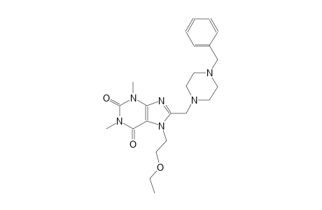8-[(4-benzyl-1-piperazinyl)methyl]-7-(2-ethoxyethyl)-1,3-dimethyl-3,7-dihydro-1H-purine-2,6-dione