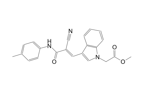 methyl {3-[(1E)-2-cyano-3-oxo-3-(4-toluidino)-1-propenyl]-1H-indol-1-yl}acetate
