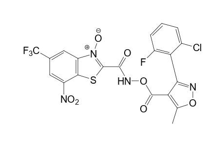 O-{[3-(2-CHLORO-6-FLUOROPHENYL)-5-METHYL-4-ISOXAZOLYL]CARBONYL}-N-{[7-NITRO-5-(TRIFLUOROMETHYL)-2-BENZOTHIAZOLYL]CARBONYL}HYDROXYLAMINE, N-(3-OXIDE)