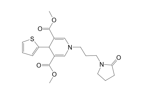 1-[3-(2-oxo-pyrrolidin-1-yl)-propyl]-4-thiophen-2-yl-1,4-dihydro-pyridine-3,5-dicarboxylic acid dimethyl ester