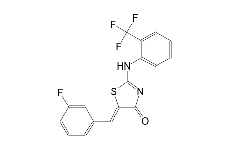 (5Z)-5-(3-fluorobenzylidene)-2-[2-(trifluoromethyl)anilino]-1,3-thiazol-4(5H)-one