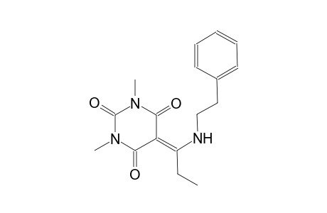1,3-dimethyl-5-{1-[(2-phenylethyl)amino]propylidene}-2,4,6(1H,3H,5H)-pyrimidinetrione