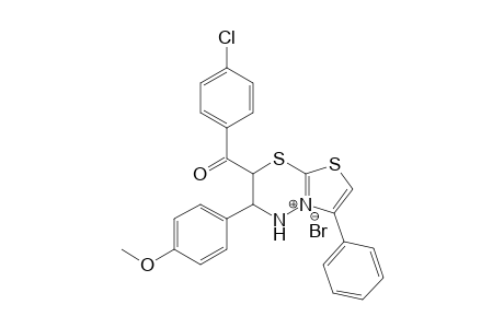 2-(4-Chlorobenzoyl)-3-(4-methoxyphenyl)-6-phenyl-2,3-dihydro-4H-thiazolo[2,3-b][1,3,4]thiadiazin-5-ium bromide
