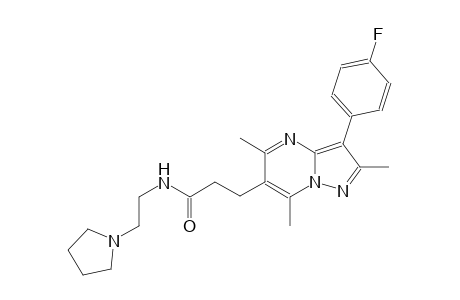 pyrazolo[1,5-a]pyrimidine-6-propanamide, 3-(4-fluorophenyl)-2,5,7-trimethyl-N-[2-(1-pyrrolidinyl)ethyl]-