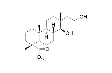 Methyl 14.beta.,16-dihydroxyandrostan-18-isopimarate