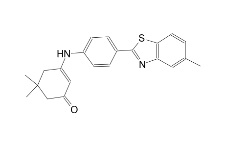 5,5-dimethyl-3-[4-(5-methyl-1,3-benzothiazol-2-yl)anilino]-2-cyclohexen-1-one