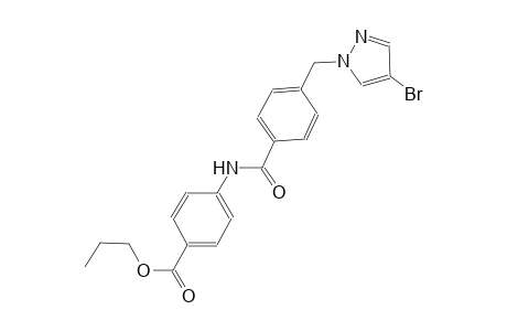 propyl 4-({4-[(4-bromo-1H-pyrazol-1-yl)methyl]benzoyl}amino)benzoate