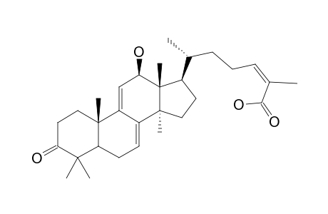 TYROMYCIC-ACID-D;3-OXO-12-BETA-HYDROXYLANOSTA-7,9(11),24(Z)-TRIEN-26-OIC-ACID