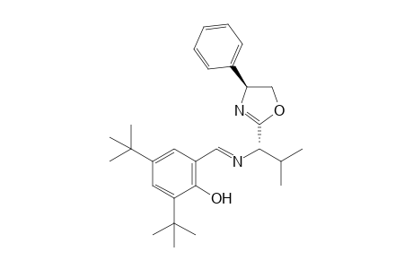 2,4-Di-tert-butyl-6-{[(S)-2-methyl-1-((S)-4-phenyl-4,5-dihydro-oxazol-2-yl)propylimino]methyl}phenol
