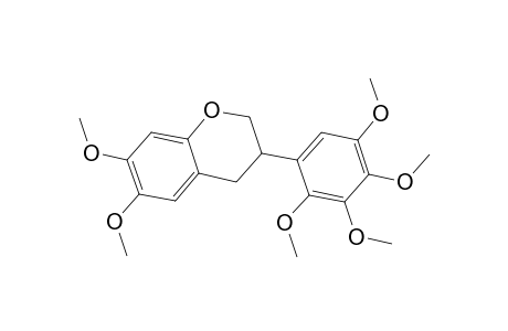 2H-1-Benzopyran, 3,4-dihydro-6,7-dimethoxy-3-(2,3,4,5-tetramethoxyphenyl)-, (S)-