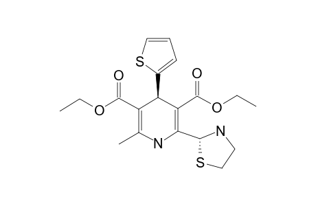 (+/-)-(4R,2'R)-DIETHYL-6-METHYL-2-(2'-THIAZOLIDINYL)-4-(THIEN-2''-YL)-1,4-DIHYDROPYRIDINE-3,5-DICARBOXYLATE