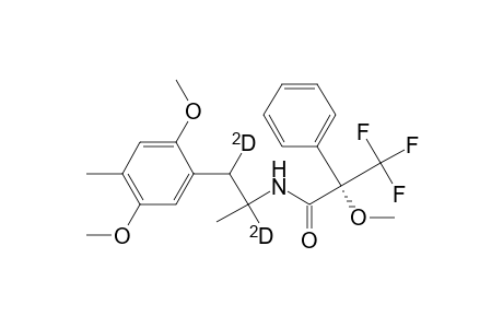 N-((S)-.alpha.-methoxy-.alpha.-(trifluoromethyl)phenylacetyl)-3-(2',5'-dimethoxy-4'-methylphenyl)-2-amino-2,3-dideuteropropane
